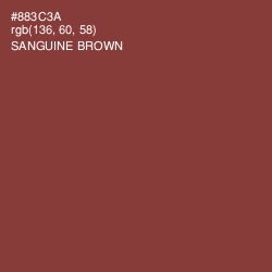 #883C3A - Sanguine Brown Color Image